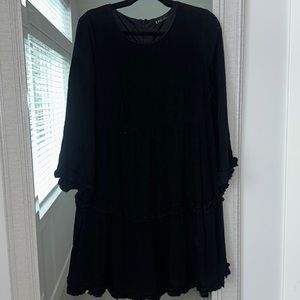 Long sleeve black dress